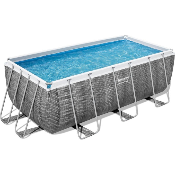 Каркасный бассейн BESTWAY POWER STEEL 412х201х122см, 8124л + фильтр-насос 2006 л/ч, лестница 56722 BW